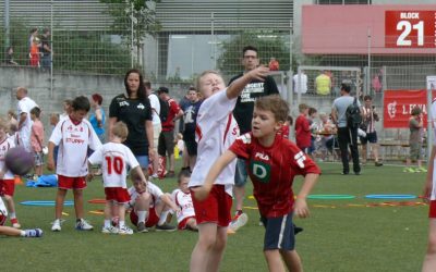Handballteufel beim Stadionfest des 1. FCK vertreten